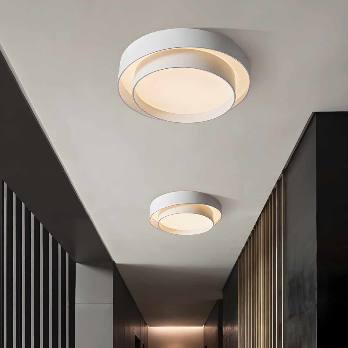 Ceiling LED Nordic Round Metal Light Fixture | Luvorin