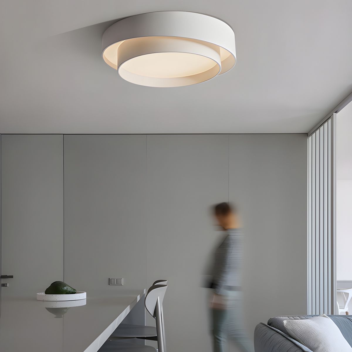 Ceiling LED Nordic Round Metal Light Fixture | Luvorin