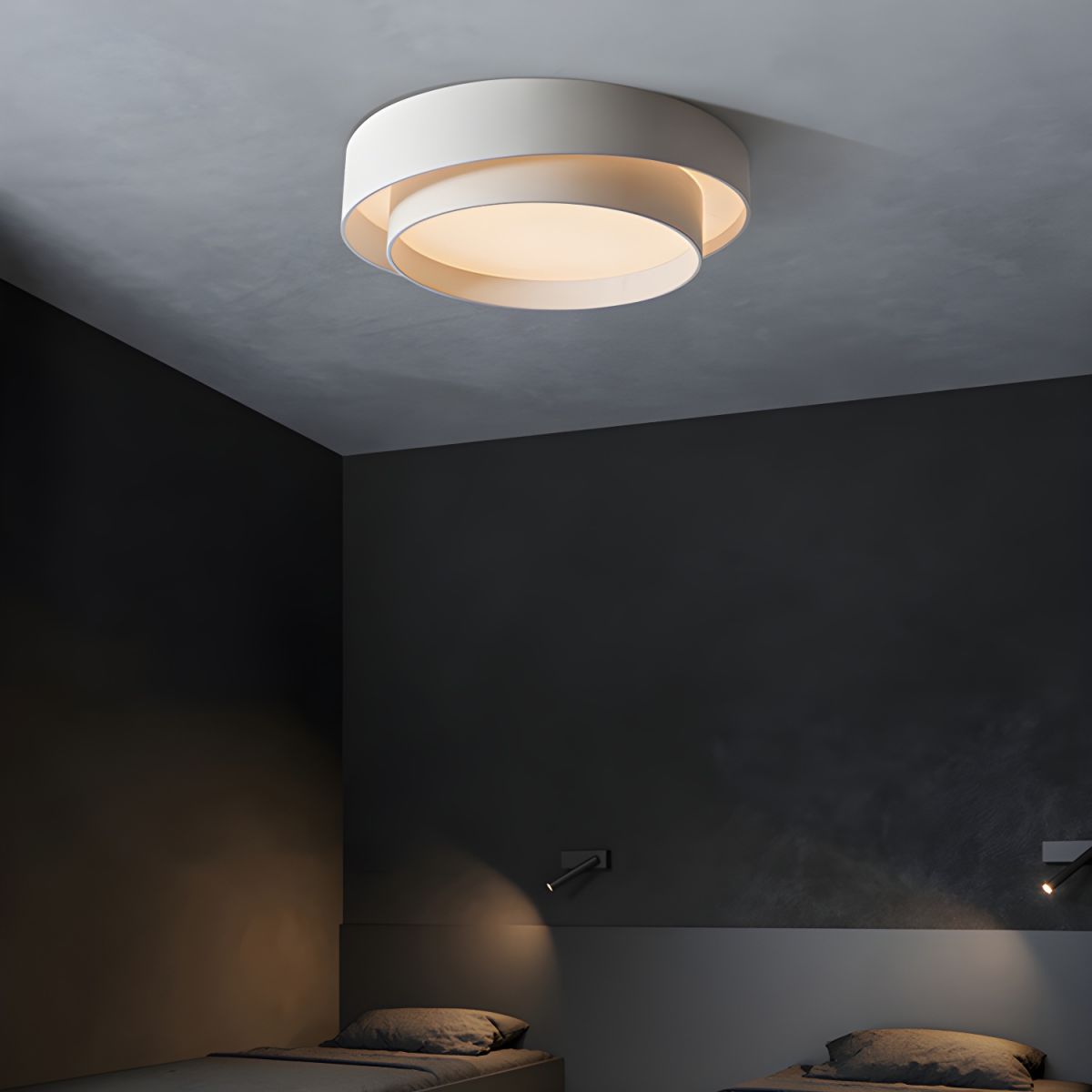 Ceiling LED Nordic Round Metal Light Fixture | Luvorin
