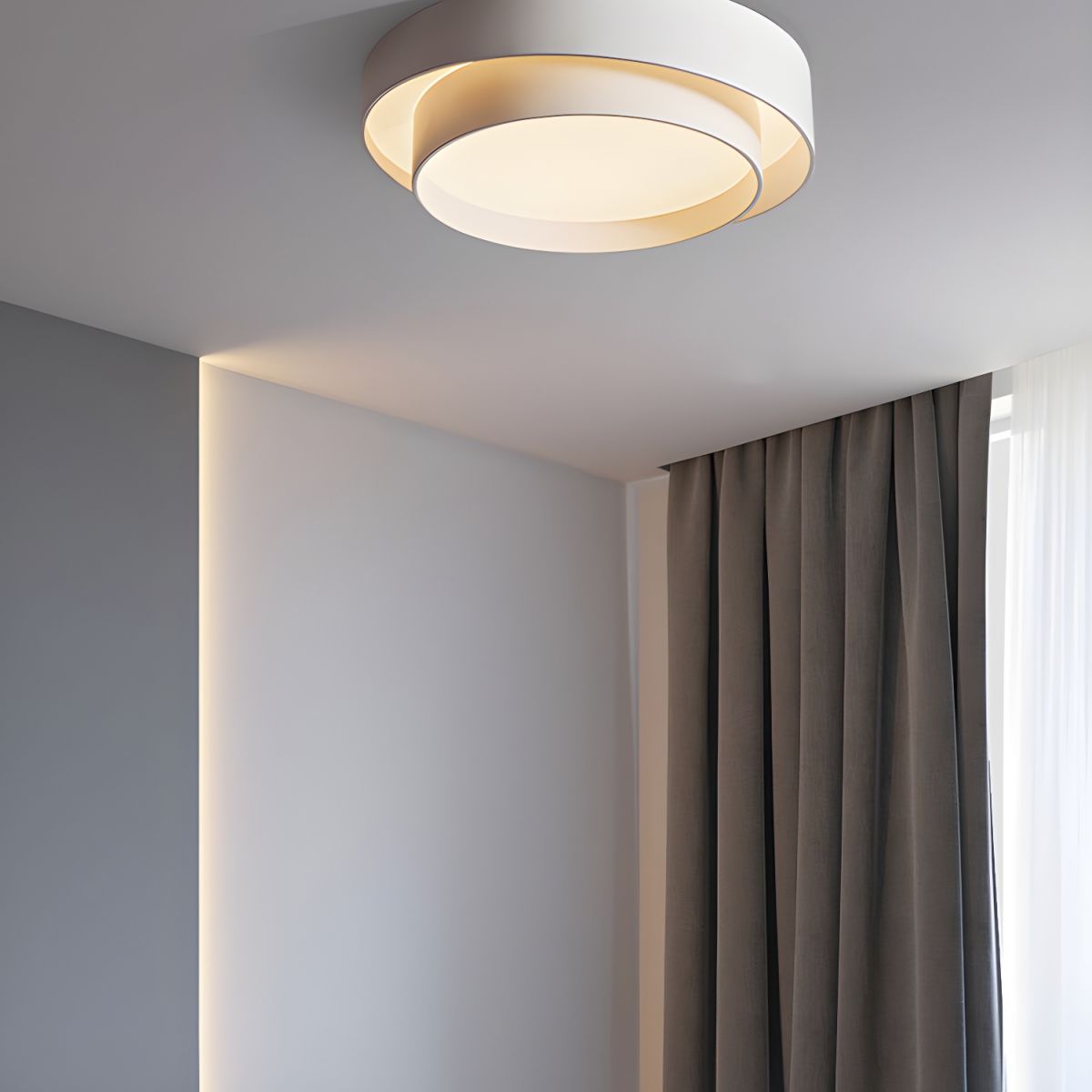 Ceiling LED Nordic Round Metal Light Fixture | Luvorin