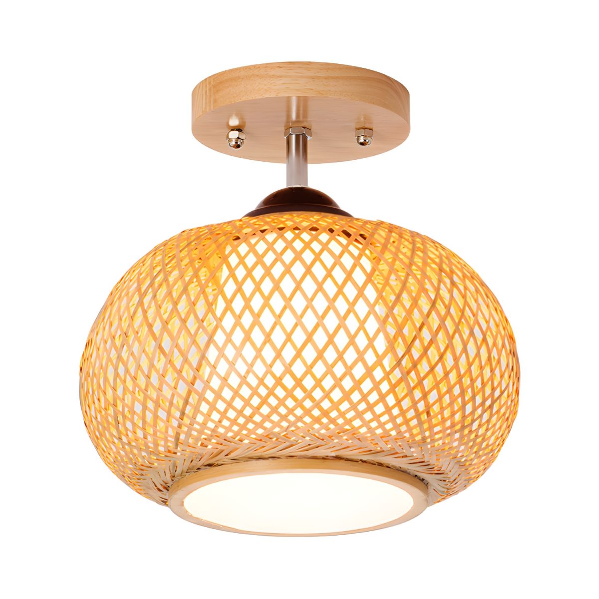Ceiling Light Bamboo Semi Flush Mount Modern Design | Radela