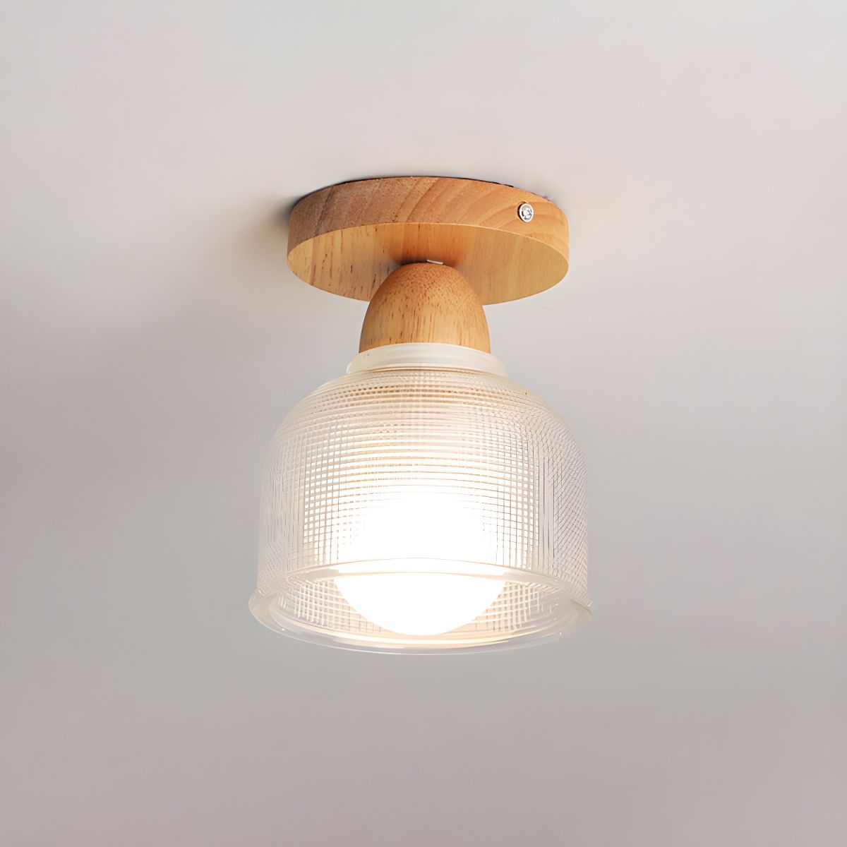 Modern Nordic Cylinder Glass Semi Flush Ceiling Light | Hespera