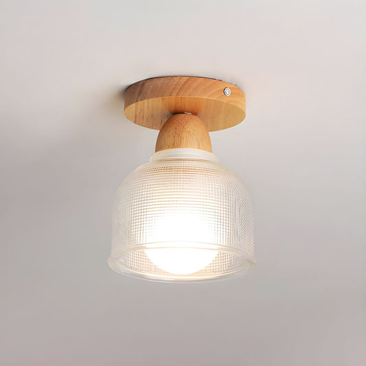 Modern Nordic Cylinder Glass Semi Flush Ceiling Light | Hespera