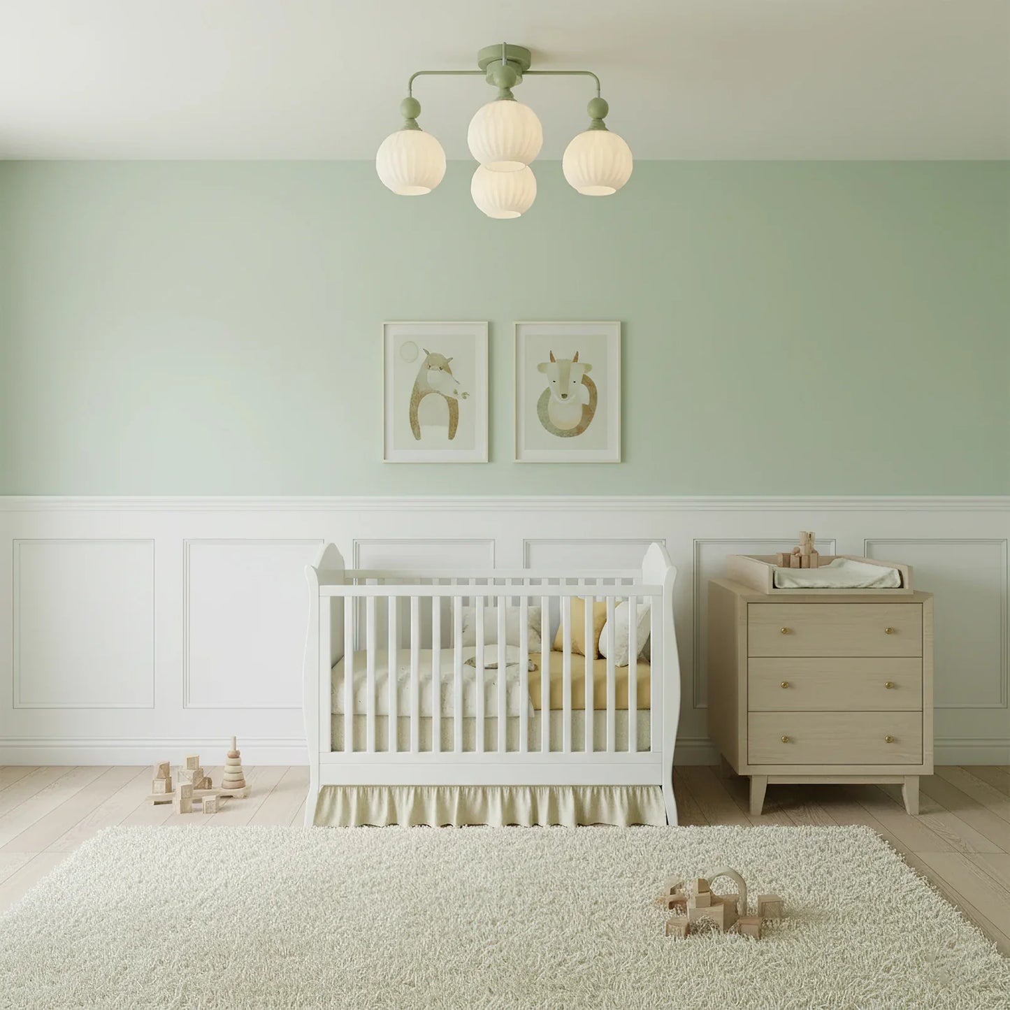 Ceiling Light Fixture with Ribbed Glass | Lamira