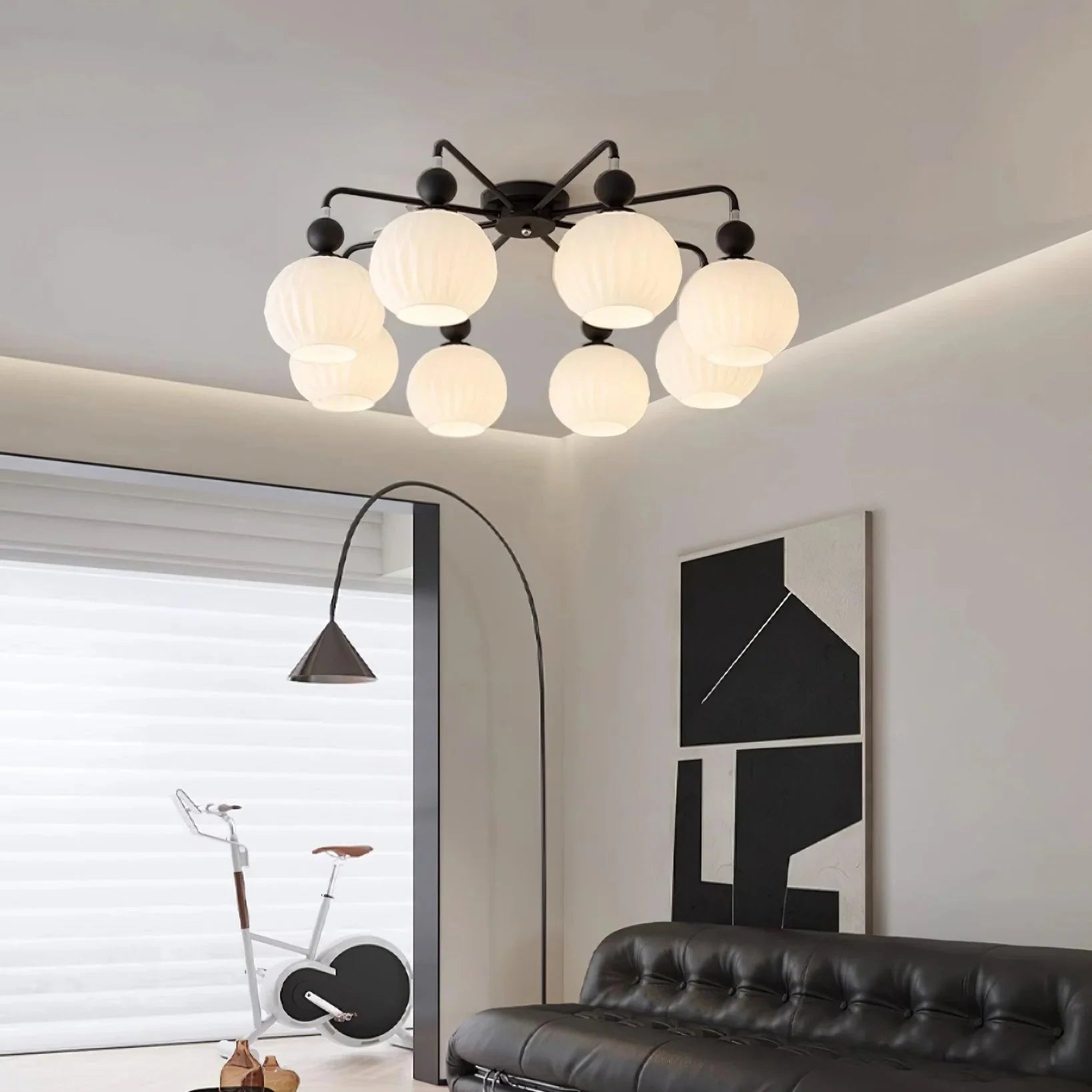 Ceiling Light Fixture with Ribbed Glass | Lamira