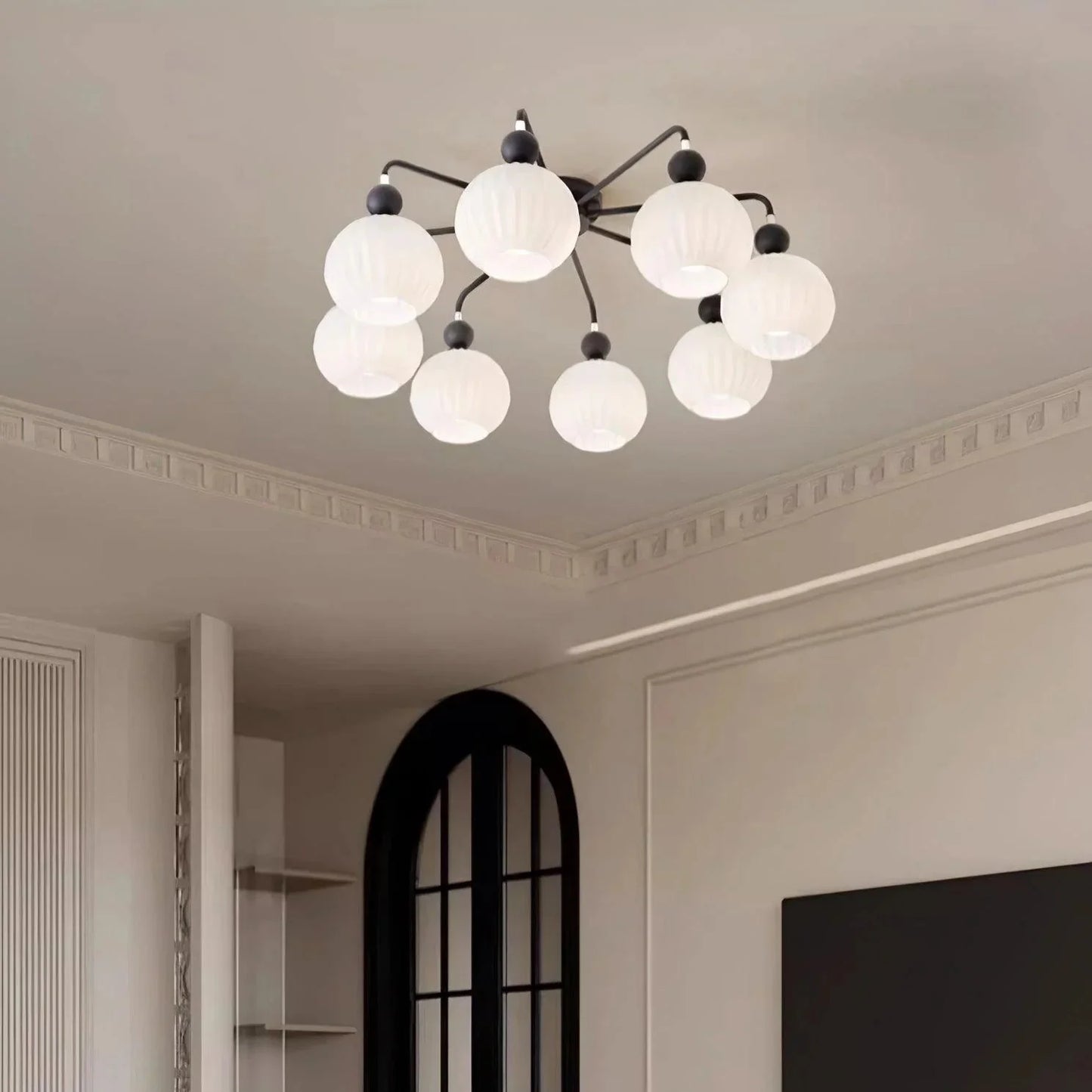 Ceiling Light Fixture with Ribbed Glass | Lamira