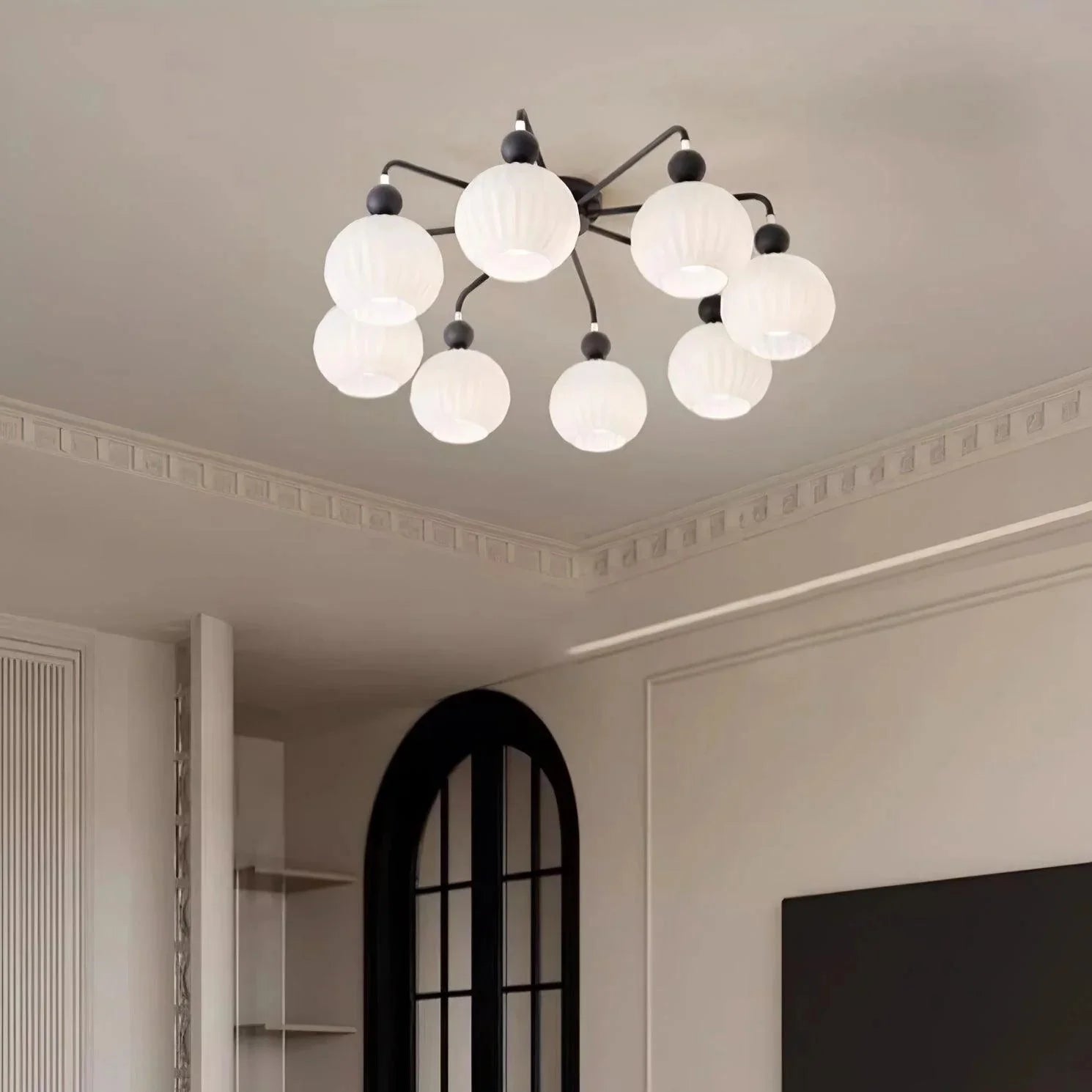 Ceiling Light Fixture with Ribbed Glass | Lamira