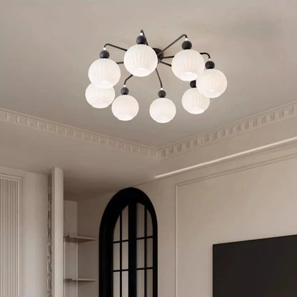Ceiling Light Fixture with Ribbed Glass | Lamira