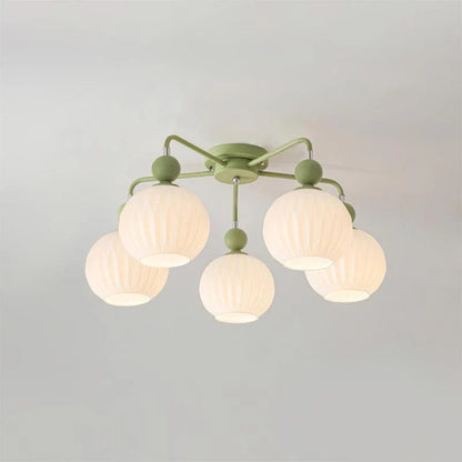 Ceiling Light Fixture with Ribbed Glass | Lamira