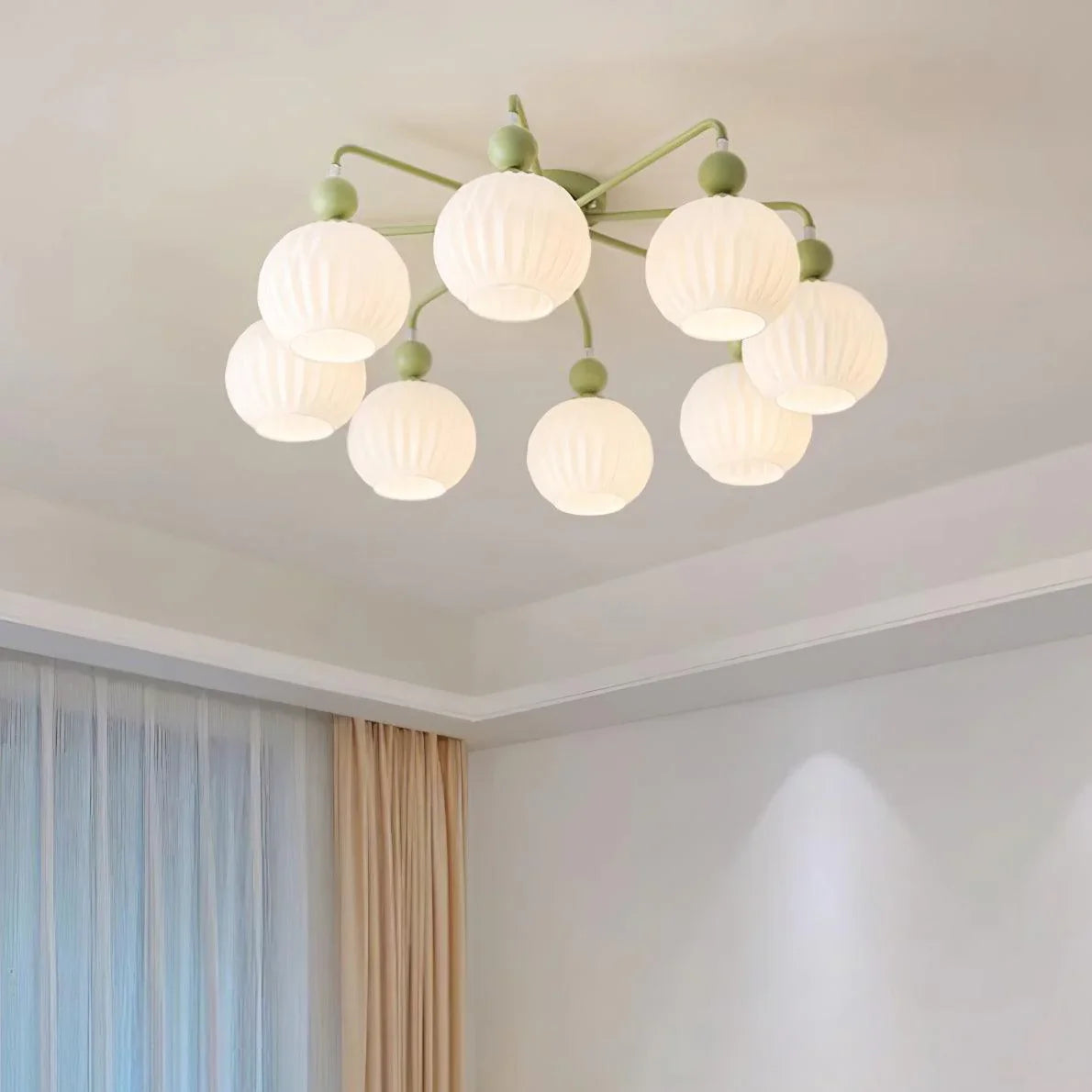 Ceiling Light Fixture with Ribbed Glass | Lamira