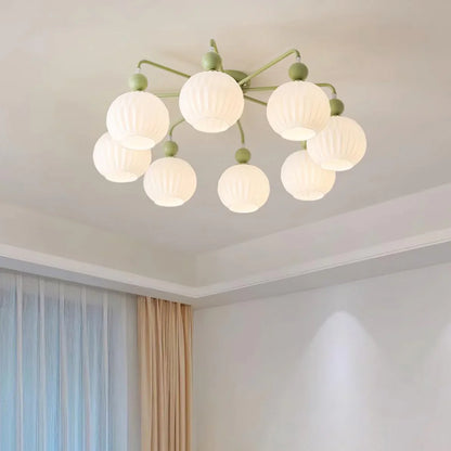 Ceiling Light Fixture with Ribbed Glass | Lamira