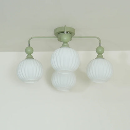 Ceiling Light Fixture with Ribbed Glass | Lamira