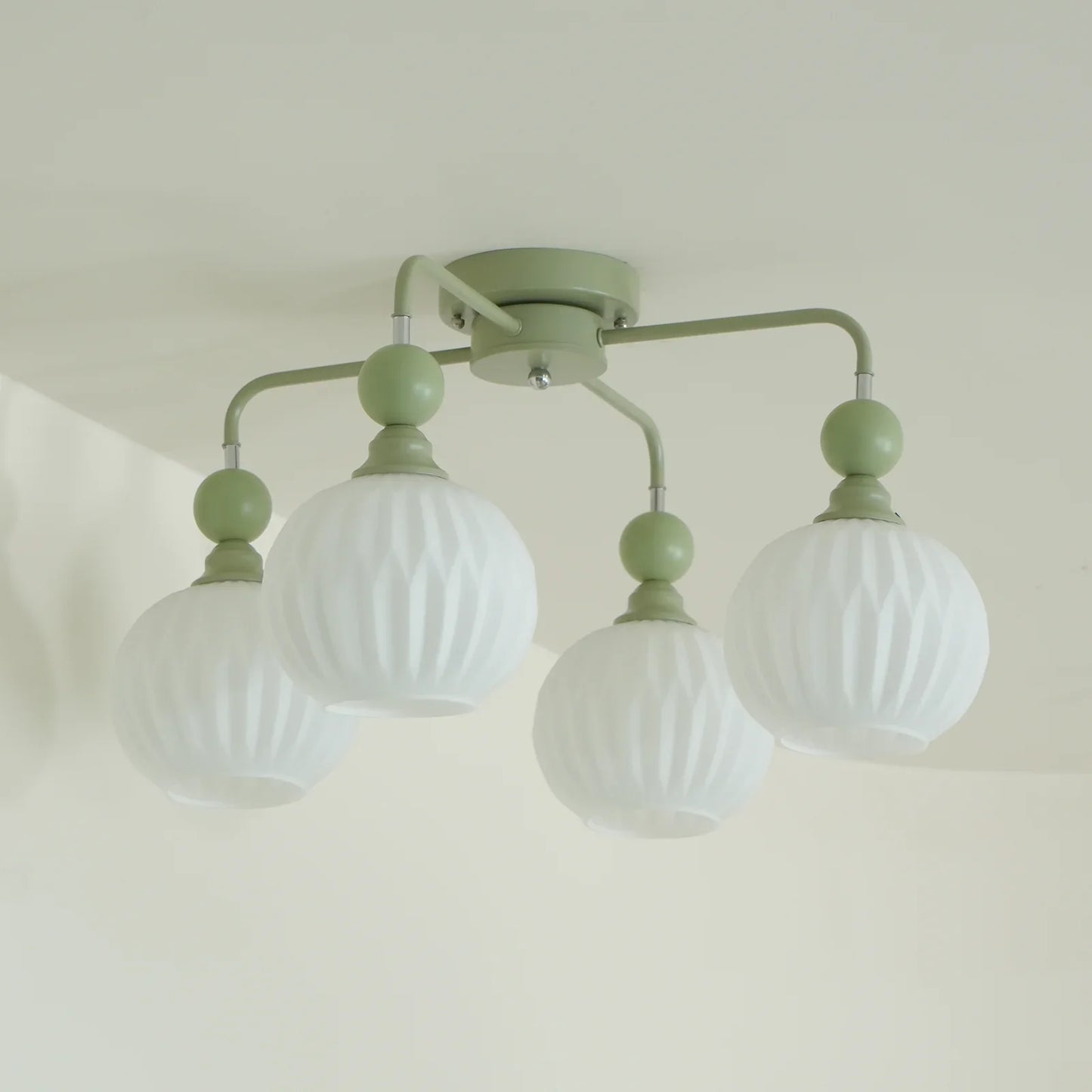 Ceiling Light Fixture with Ribbed Glass | Lamira