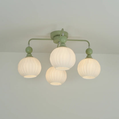 Ceiling Light Fixture with Ribbed Glass | Lamira