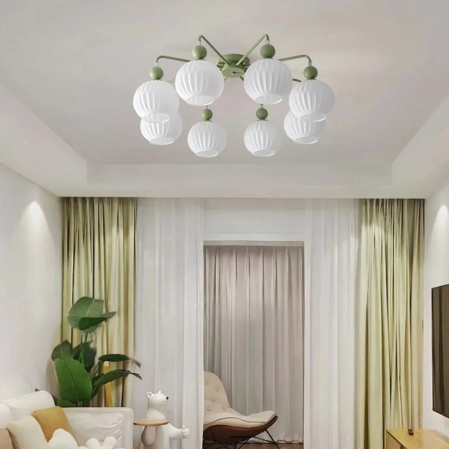 Ceiling Light Fixture with Ribbed Glass | Lamira