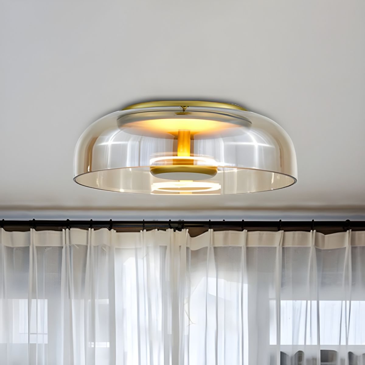 Ceiling Light Glass Dome Nordic Modern Design | Aurelo