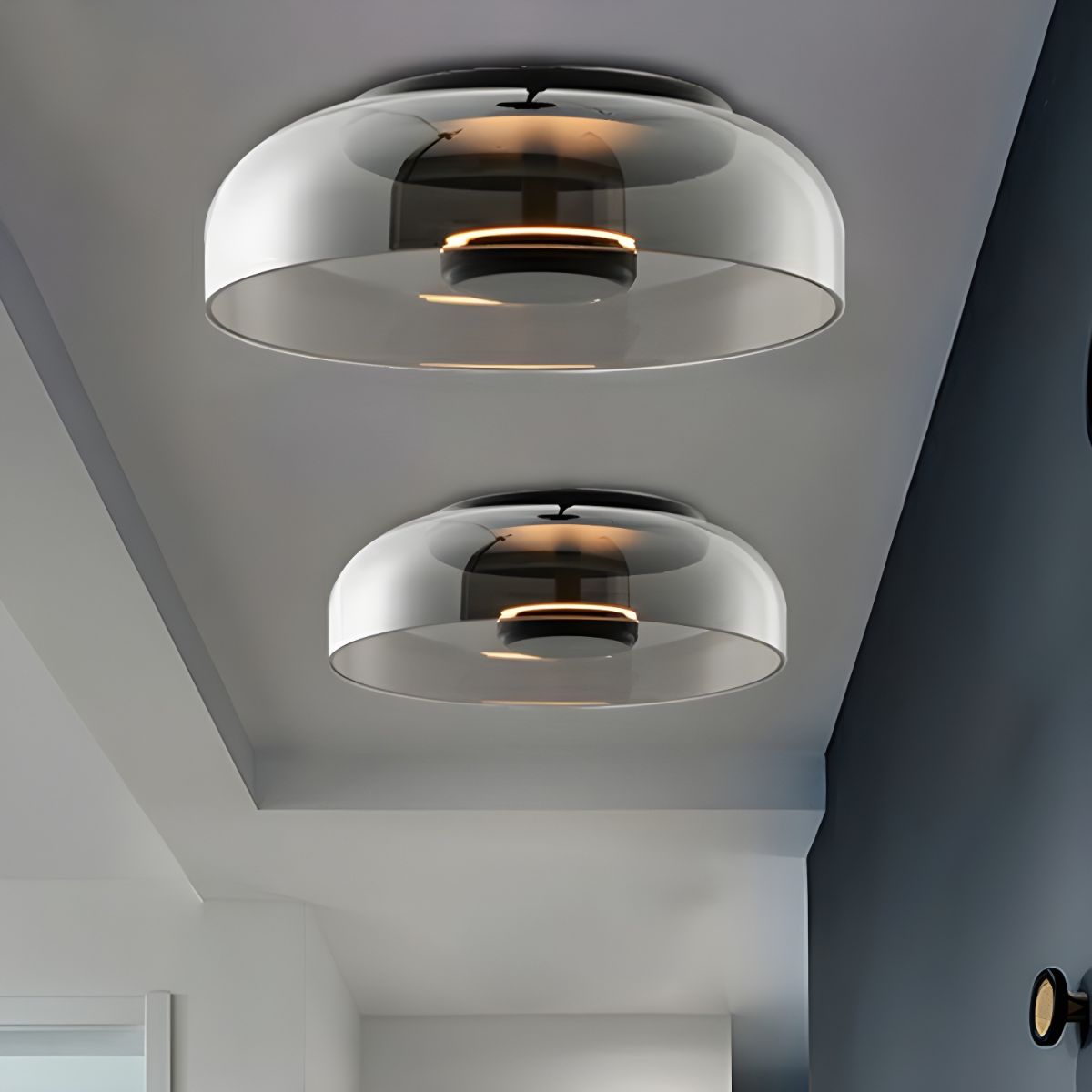 Ceiling Light Glass Dome Nordic Modern Design | Aurelo