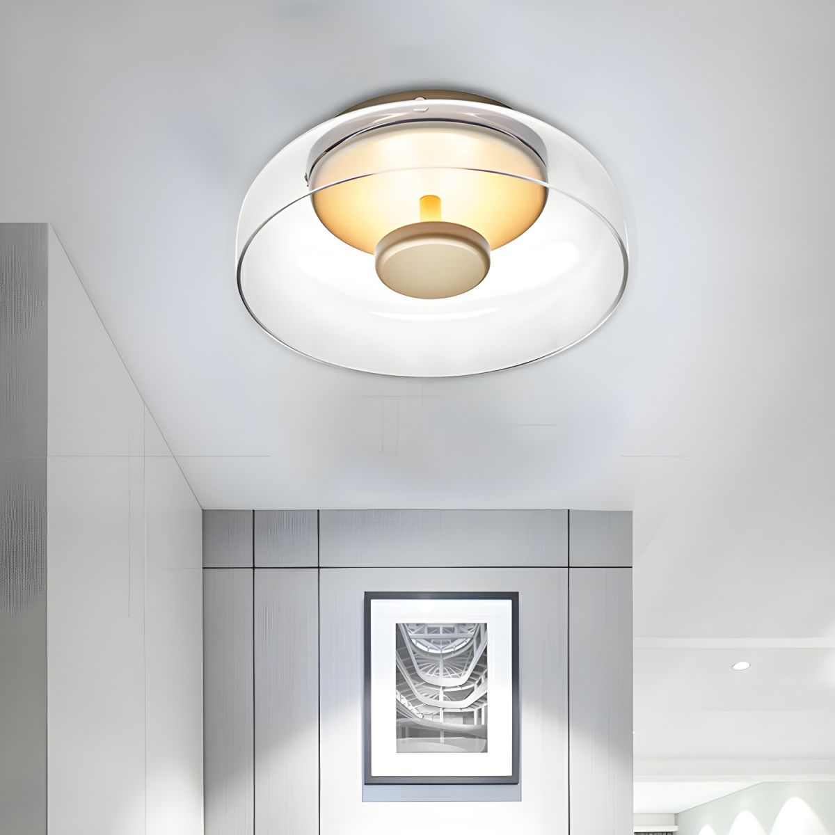 Ceiling Light Glass Dome Nordic Modern Design | Aurelo