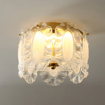 Ceiling Light Glass Petals Pearl Detail Scandinavian | Perliza