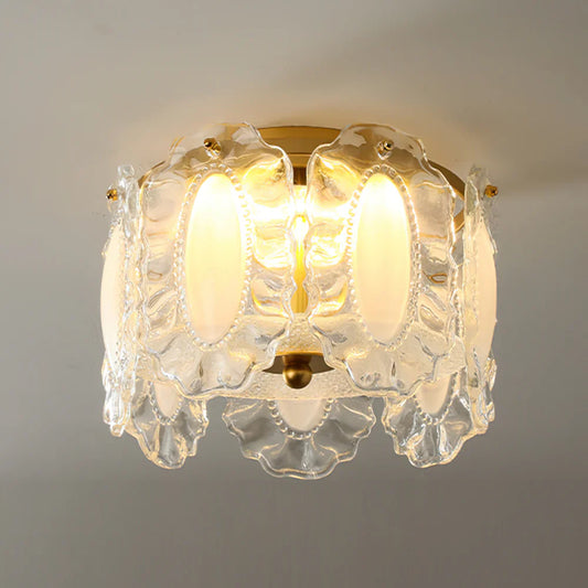 Ceiling Light Glass Petals Pearl Detail Scandinavian | Perliza