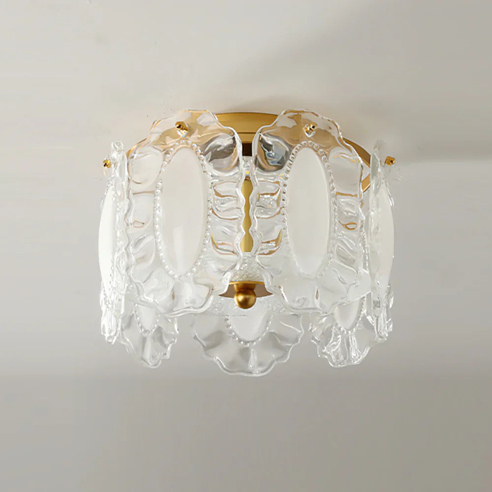 Ceiling Light Glass Petals Pearl Detail Scandinavian | Perliza
