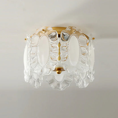 Ceiling Light Glass Petals Pearl Detail Scandinavian | Perliza