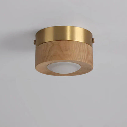 Ceiling Light LED Spotlight Walnut Wood Finish | Milora