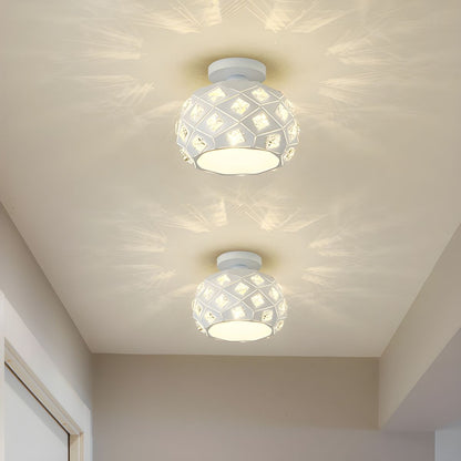 Nordic Crystal Accent Flush Mount Ceiling Light | Dumara