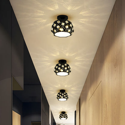 Nordic Crystal Accent Flush Mount Ceiling Light | Dumara