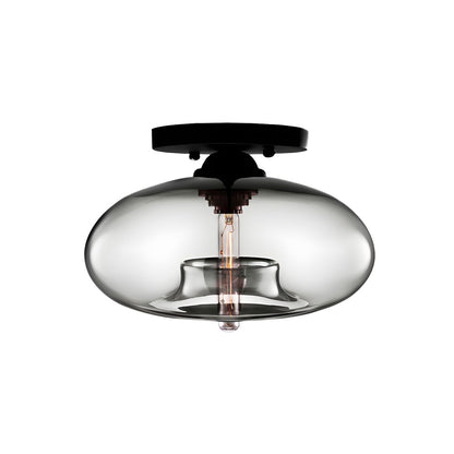 Ceiling Light Oval Glass Shade Industrial Design Fixture | Bravion