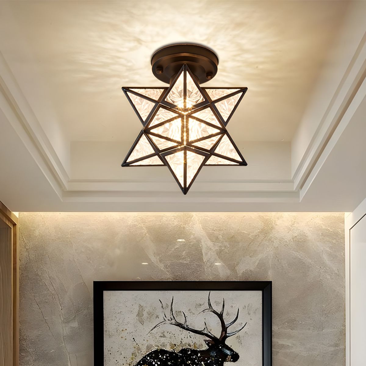 Ceiling Light Star Nordic Colonial Flush Fixture | Aureva
