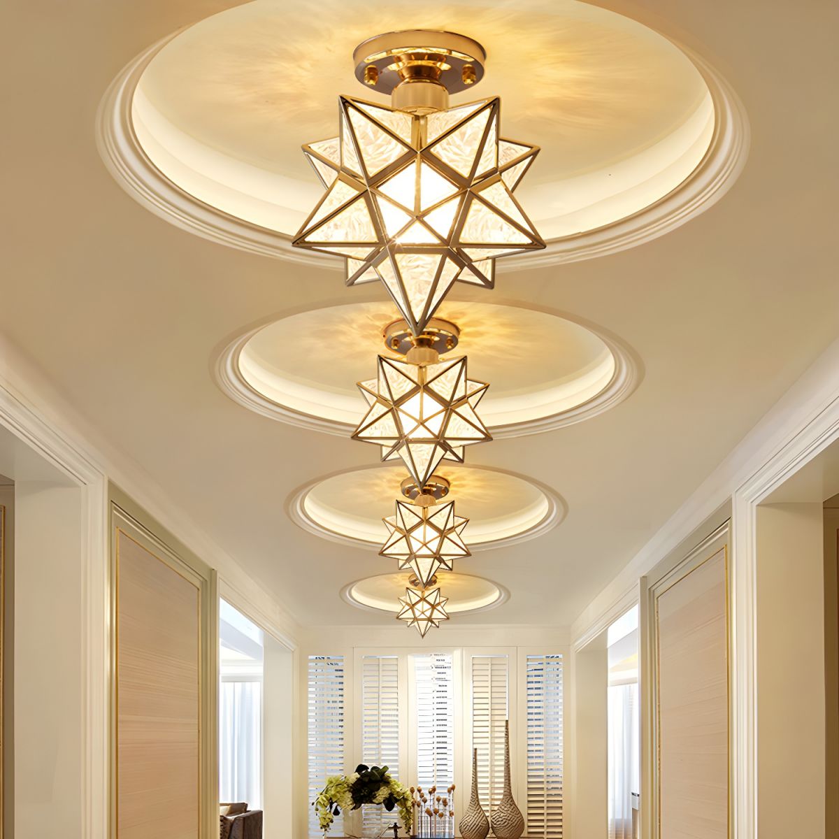 Ceiling Light Star Nordic Colonial Flush Fixture | Aureva