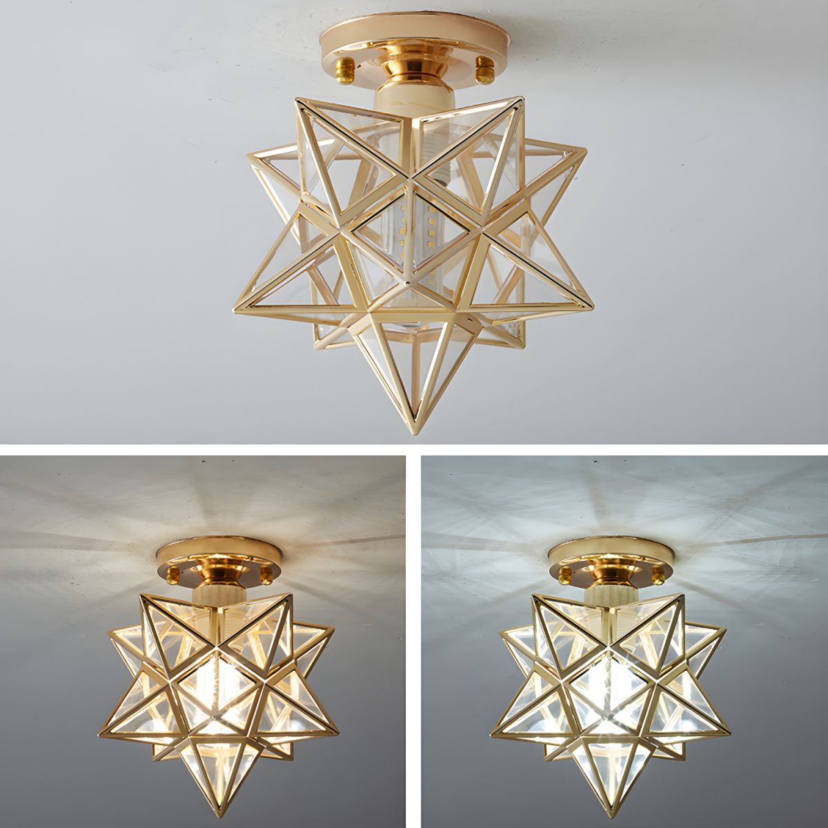 Ceiling Light Star Nordic Colonial Flush Fixture | Aureva