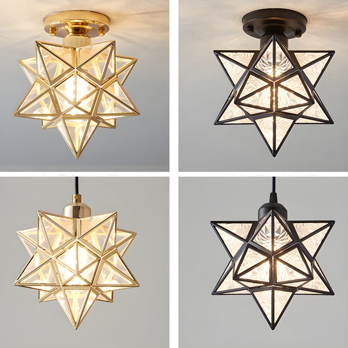 Ceiling Light Star Nordic Colonial Flush Fixture | Aureva