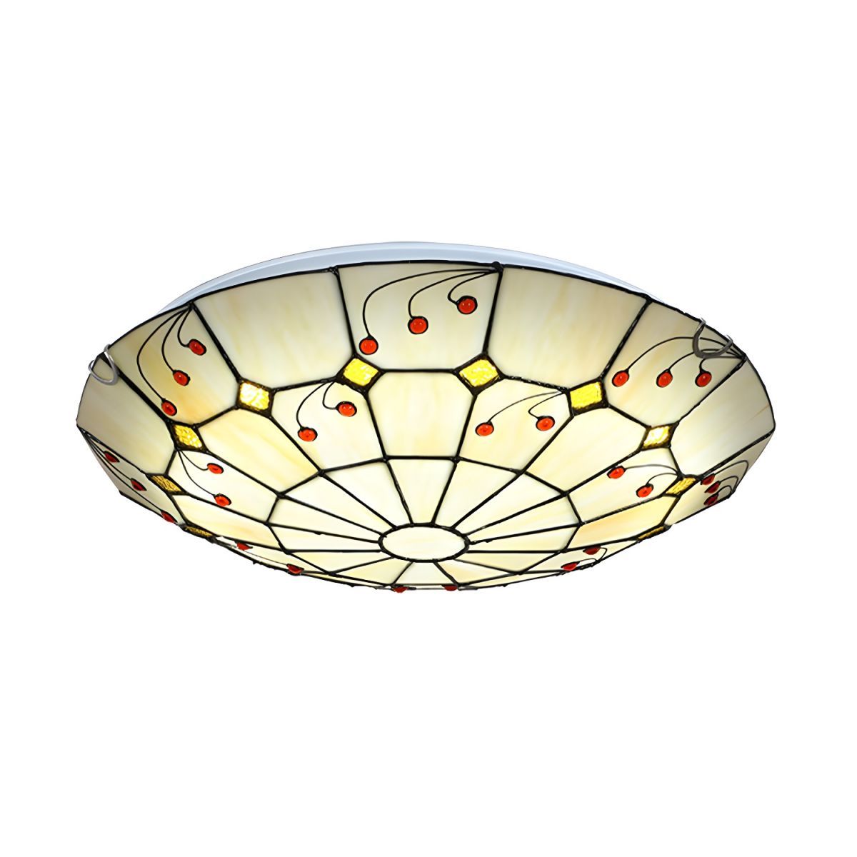 Ceiling Light Tiffany Style Stained Glass Flush Mount | Luneria