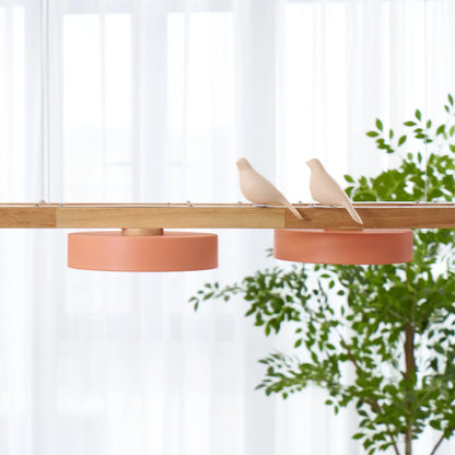 Modern Wooden Frame LED Bird Pendant Chandelier | Lumwood