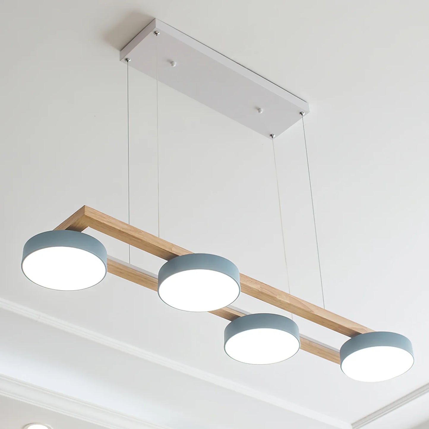 Modern Wooden Frame LED Bird Pendant Chandelier | Lumwood