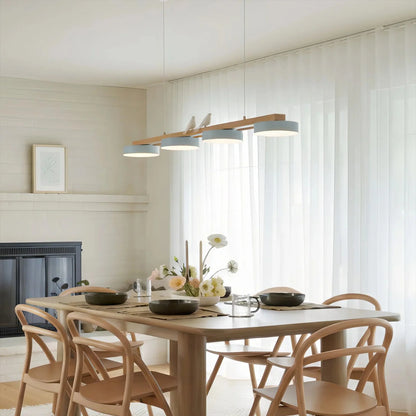 Modern Wooden Frame LED Bird Pendant Chandelier | Lumwood