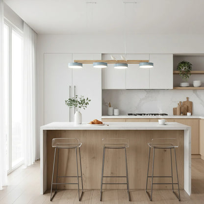 Modern Wooden Frame LED Bird Pendant Chandelier | Lumwood