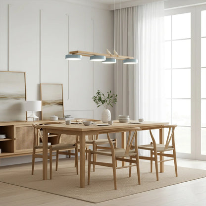 Modern Wooden Frame LED Bird Pendant Chandelier | Lumwood
