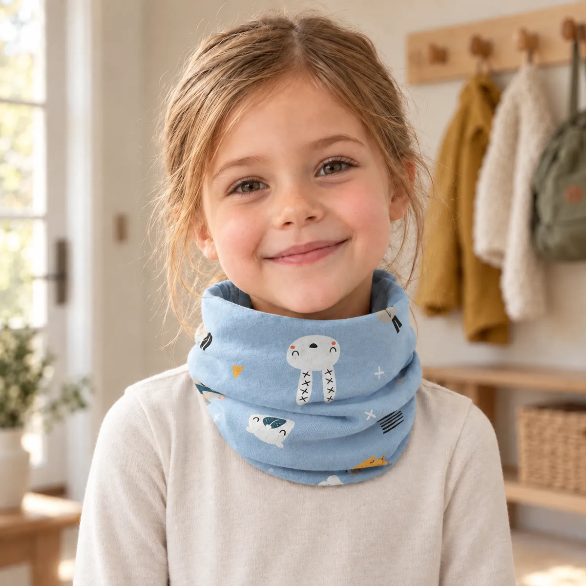 Children's Printed Ring Neck Scarf