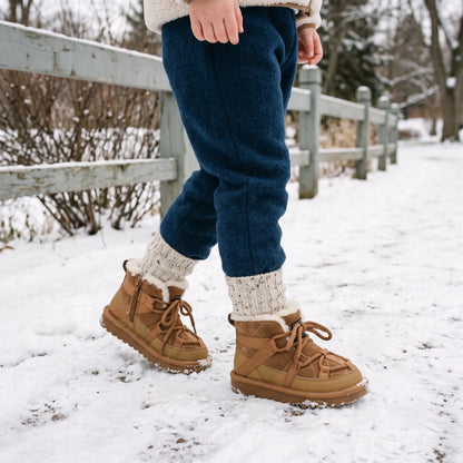 Childrens Laced Winter Snow Boots