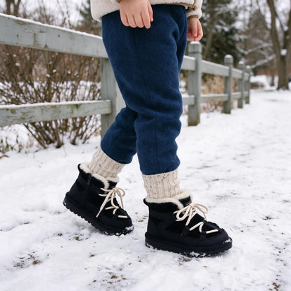 Childrens Laced Winter Snow Boots