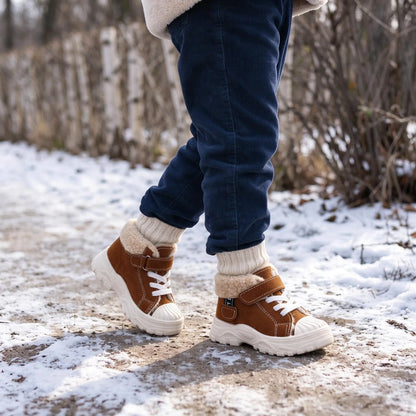 Childrens Winter Ankle Boots With Strap
