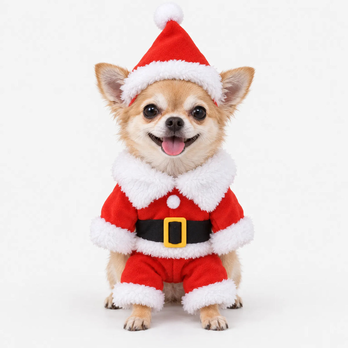 Christmas Dog Santa Costume Set