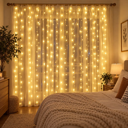 Christmas LED Curtain String Lights