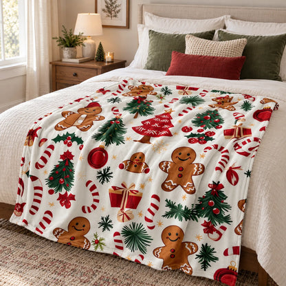 Christmas Printed Fleece Throw Blanket