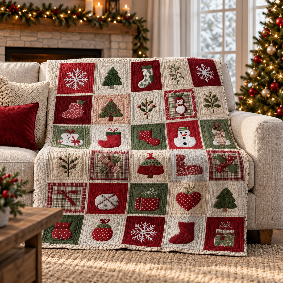 Christmas Printed Plush Throw Blanket