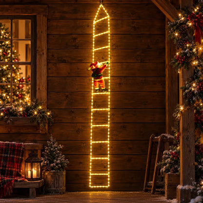 Christmas Santa Claus Climbing Ladder Light