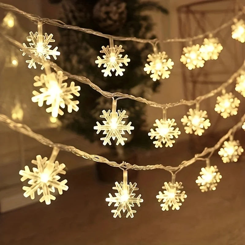 Christmas Snowflake LED Curtain Lights